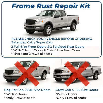 Mid Frame Rail Rust Repair Kit Pair for Ford F150 (2004–2008)