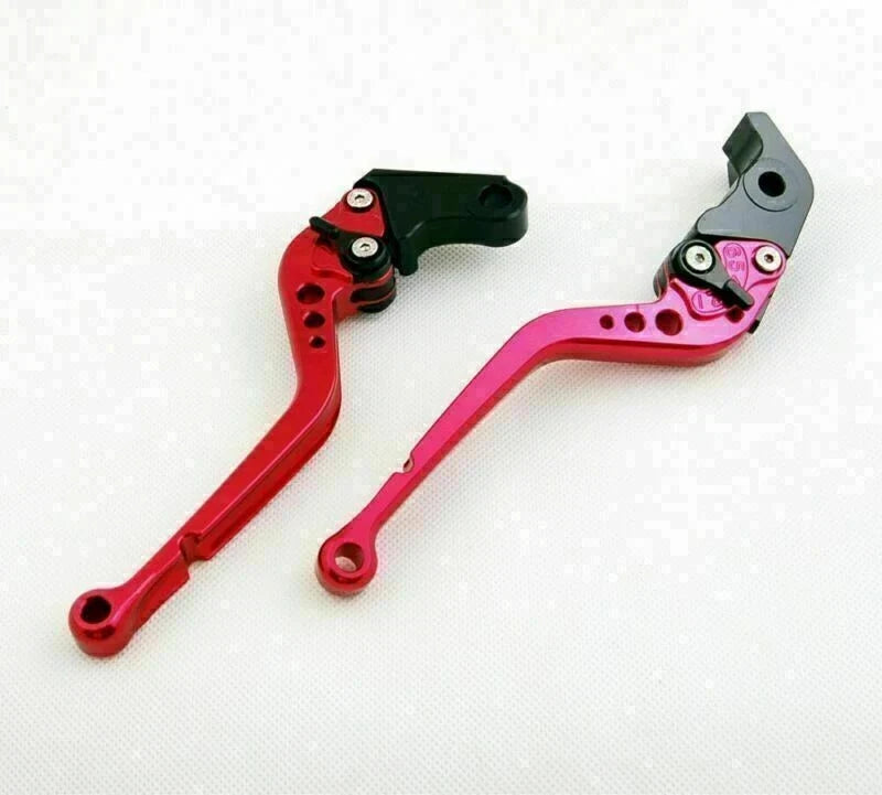 Long Red Brake Clutch Levers for GSXR600 GSXR750 GSXR1000 (2005-2010)