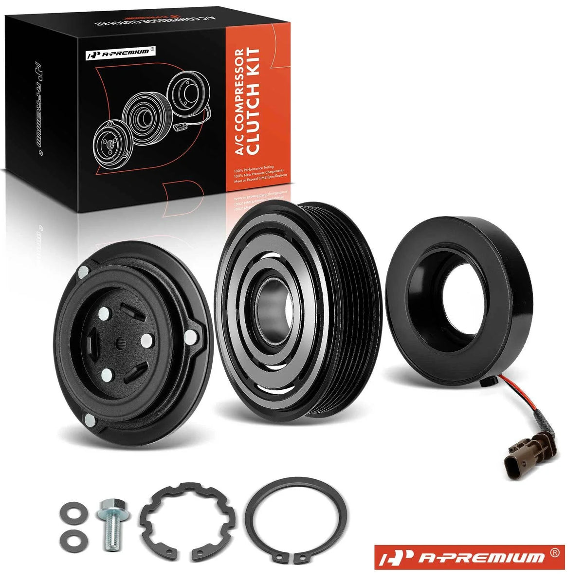 A/C Compressor Clutch Kit for Chevy Equinox, Impala, GMC, Buick, Cadillac (2005–2020)