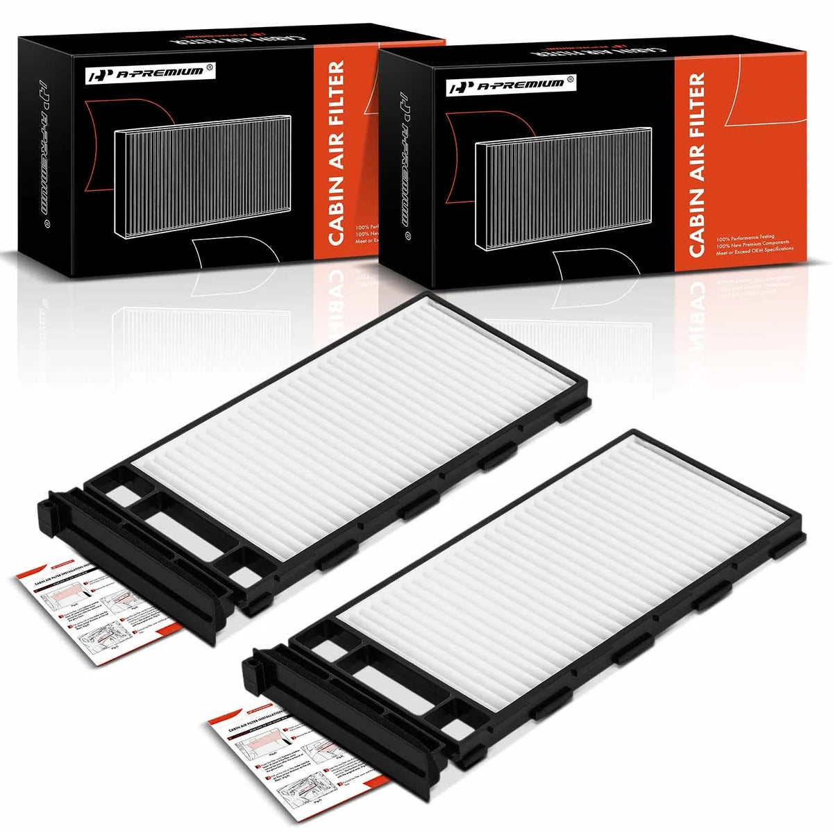 2X Front Activated Carbon Cabin Air Filter for Nissan Xterra (1998–2004)