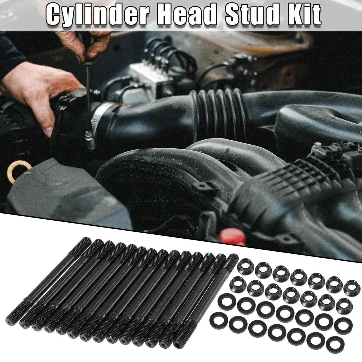Cylinder Head Stud Set for BMW E36 325i M50 S50US S52US 2.5L