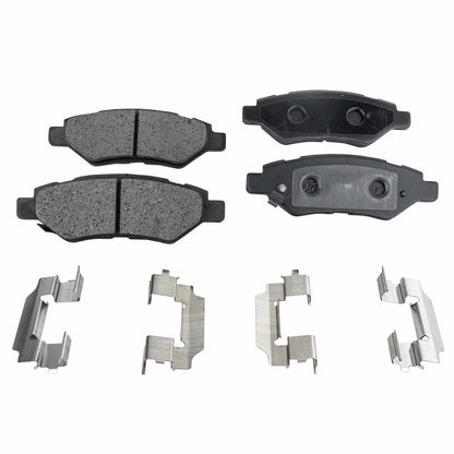 Set of 4 Front & Rear Brake Pads for Cadillac SRX (2011–2016)