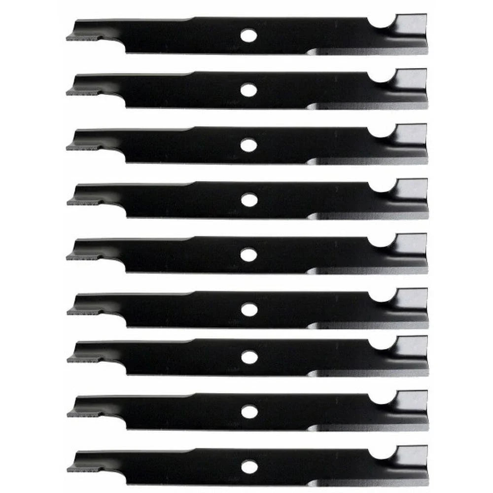 Set of 9 Replacement 18" Notched Lawn Mower Blades for Multiple Makes & Models