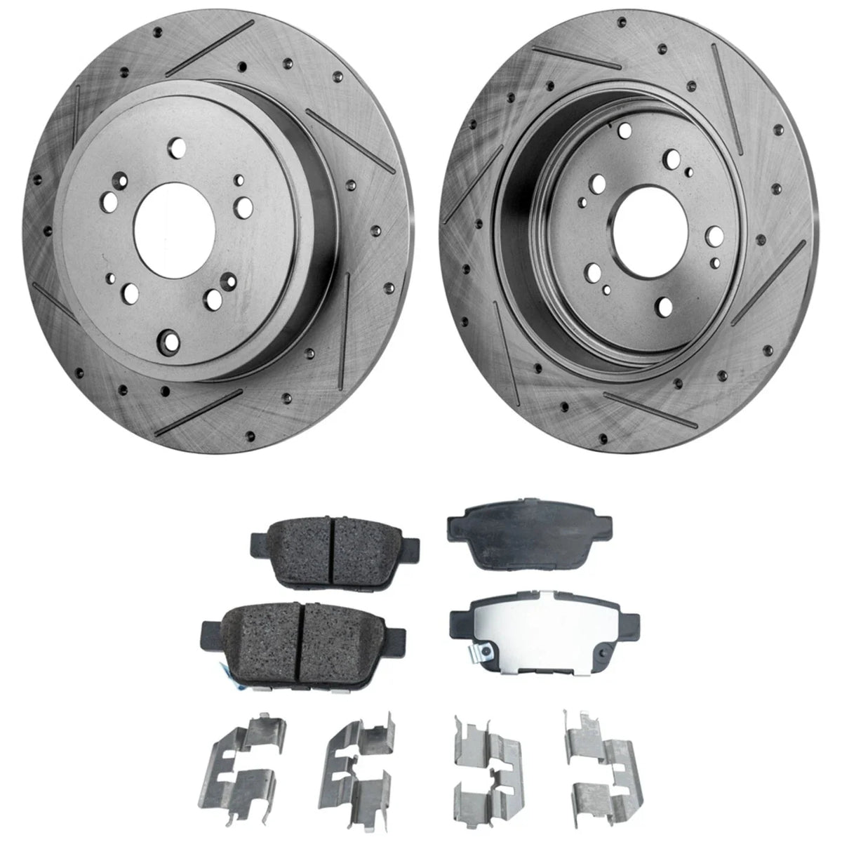 Cross-drilled Brake Pad & Disc Kit for Honda Ridgeline 2006–2014