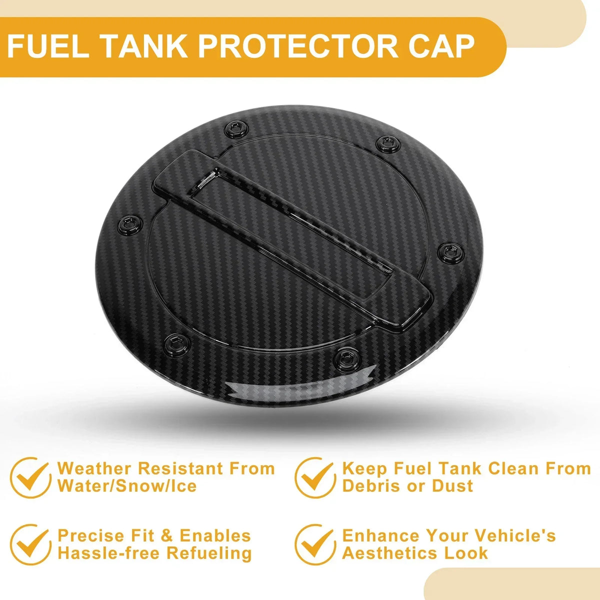 Fuel Door Cap in Carbon Fiber Black for 2023-2025 Dodge Ram
