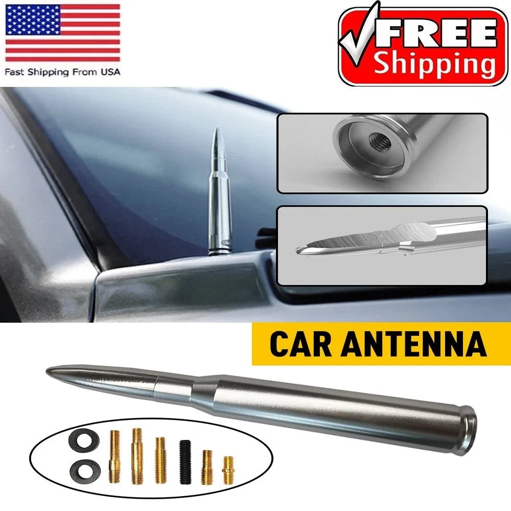 Chrome Bullet Antenna for Silverado/Sierra 1500/2500/3500 (2007-2023)