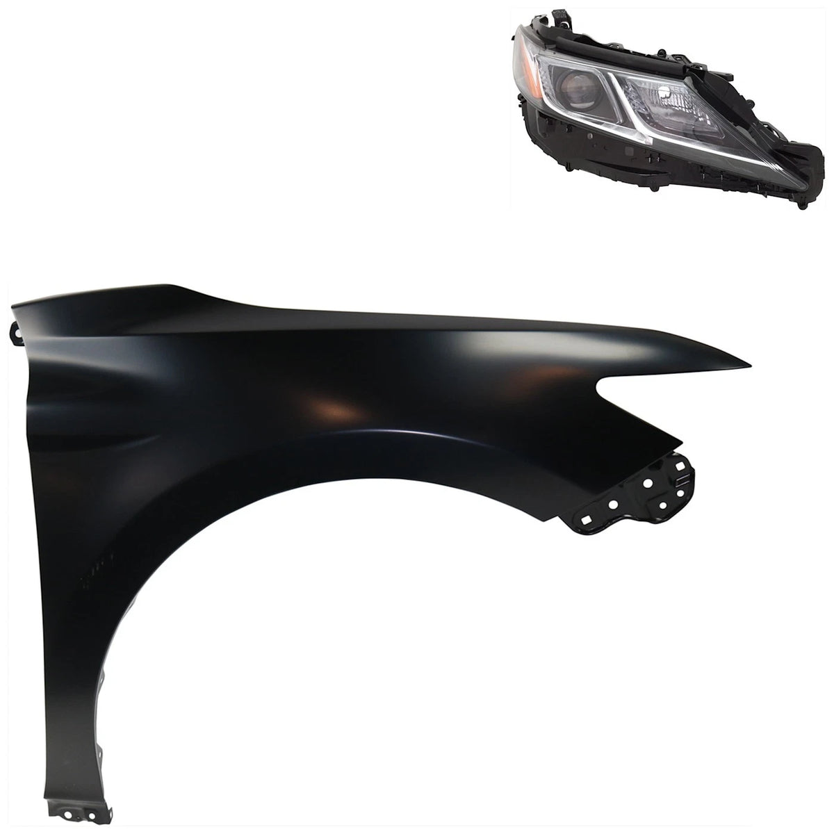 Headlight Kit for Toyota Camry (2018) Passenger Side Lens & Housing LED