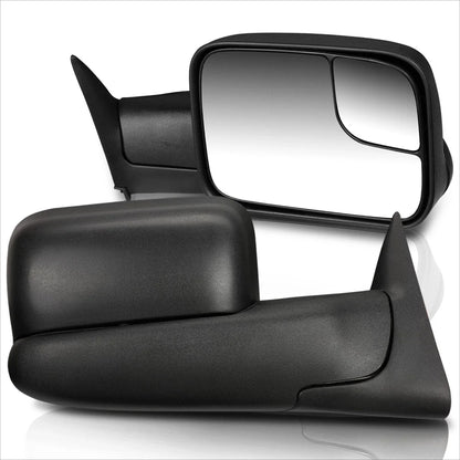 Set of 2 Manual Foldable Powered Towing Mirrors for Dodge Ram 1500/2500/3500 (1994–1997)