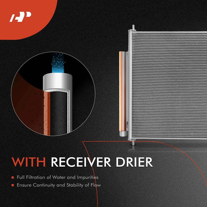 Radiator and A/C Condenser with Drier for Honda Pilot 2003-2008