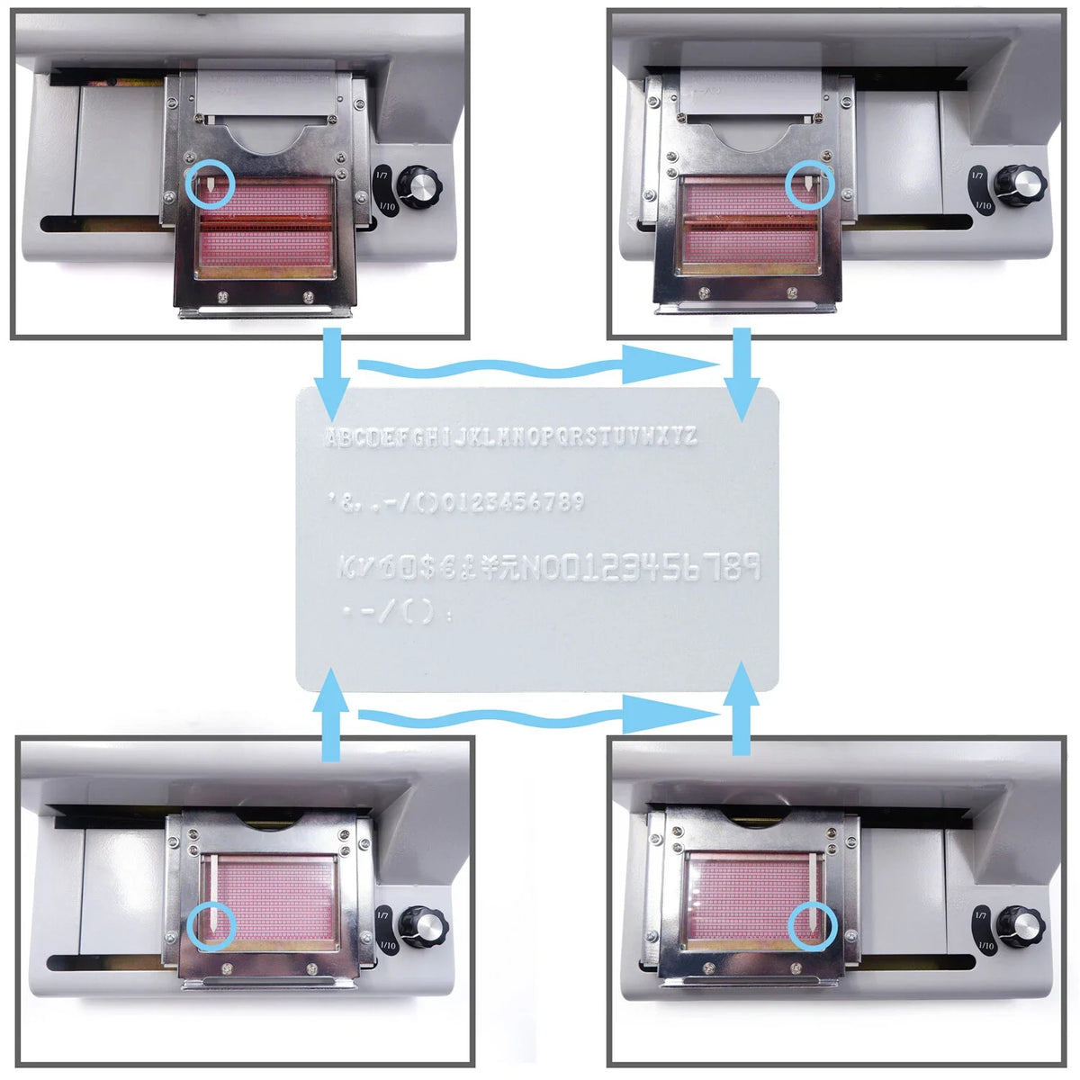 Card Embosser Printer Manual Stamping Machine for PVC ID Cards - 2X