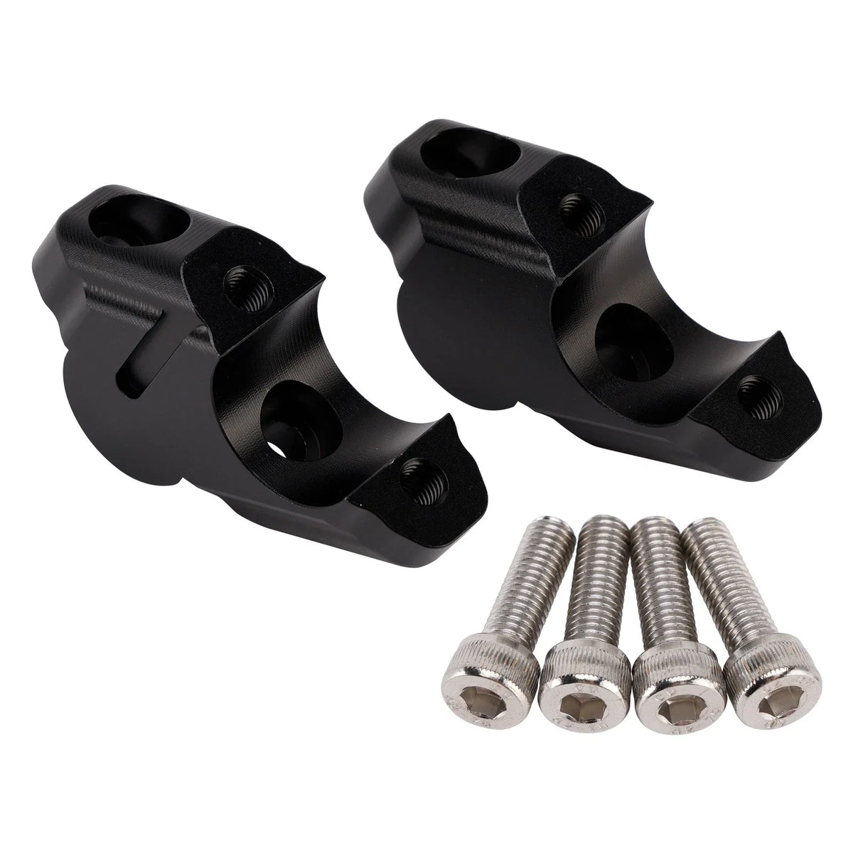 CNC Black Handlebar Risers for Yamaha T7 Tenere 700 (2019–2025)
