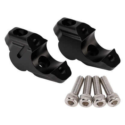 CNC Black Handlebar Risers for Yamaha T7 Tenere 700 (2019–2025)