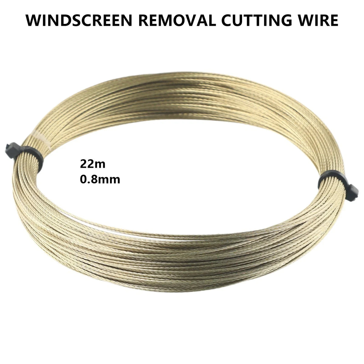 Windshield Cut Line Tool Wire Rope for Glass Cutting (22m, 0.8mm)