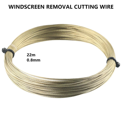 Windshield Cut Line Tool Wire Rope for Glass Cutting (22m, 0.8mm)