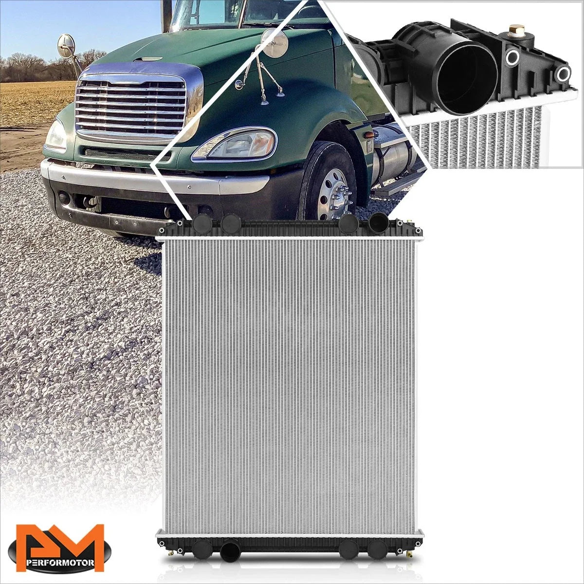 2-Row Aluminum Radiator for Freightliner Columbia/Century Class 1996-2011, OE