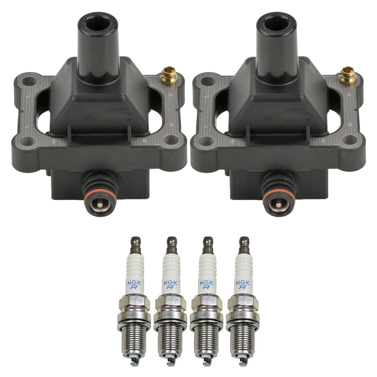 Set of 2 Ignition Coils & 4 Spark Plugs for Mercedes W202 C230 (1997–1998)