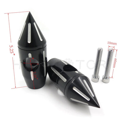 Handlebar Risers 2 1/4" Black Spike for Harley Sportster Dyna Softail