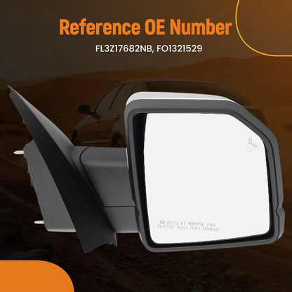 Heated Power Side View Mirror for Ford F-150 (2015–2020) FL3Z17682NB RH