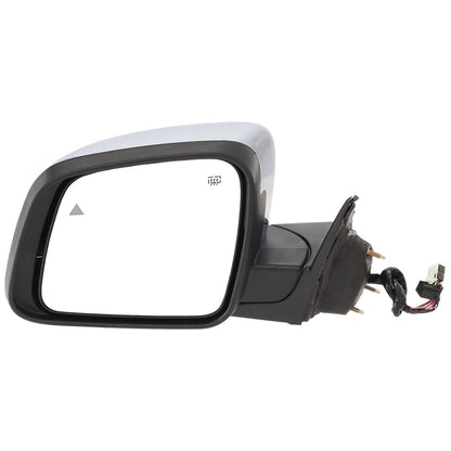 Left Heated Manual Folding Mirror for 2022 Jeep Grand Cherokee WK Chrome