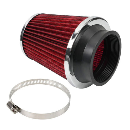 Dry Air Filter for Cold Air Intake - 3" 76mm Cone Red