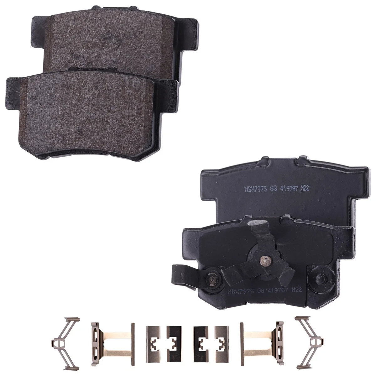 Ceramic Rear Brake Pads for Honda CR-V and Acura RDX - Set of 4