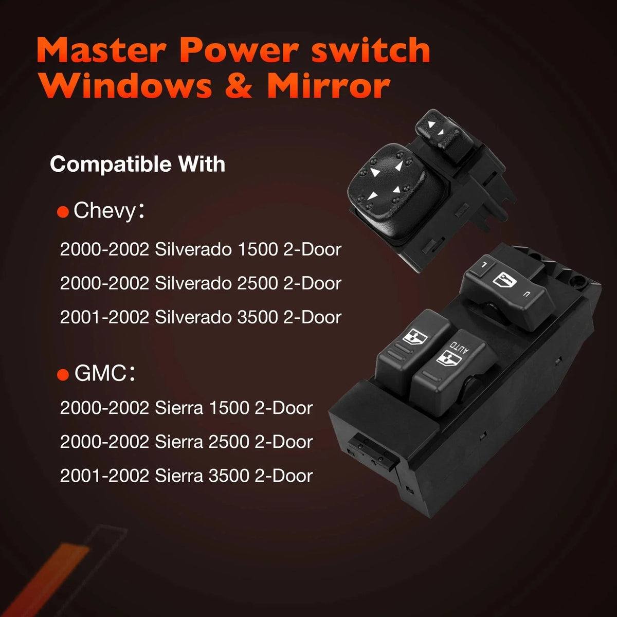 Window Switch for Chevy Silverado / GMC Sierra 1500 2500 2000-2002