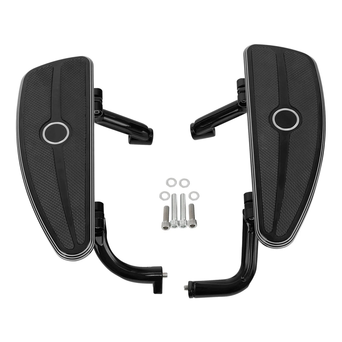 Footboard Mount Bracket, Black Half-Shield for Harley Touring 2014-2024