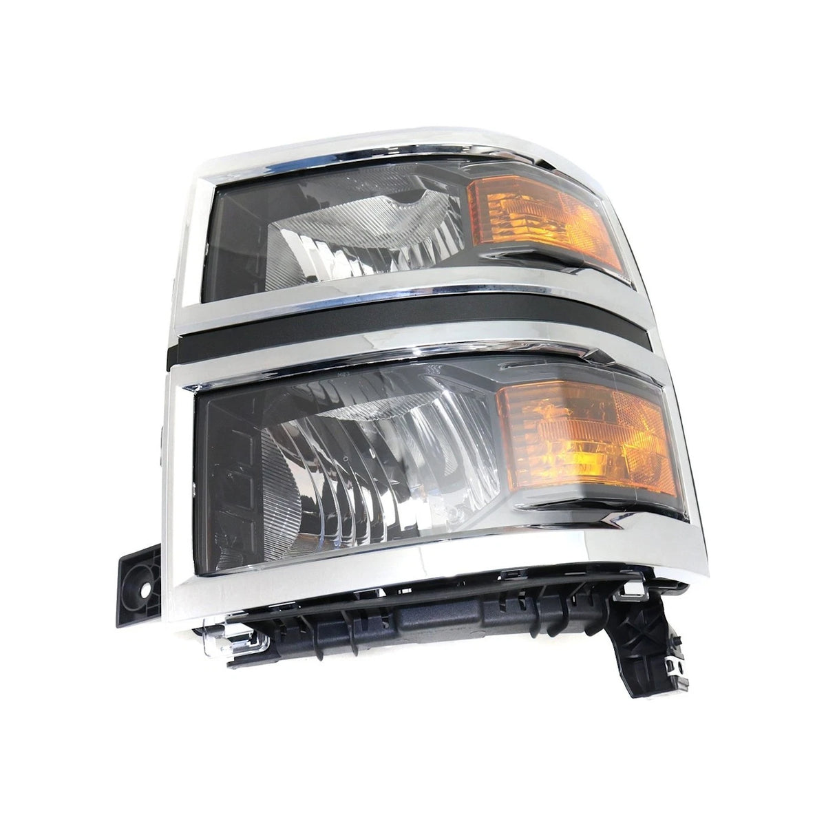 Headlight Set for Chevrolet Silverado 1500 (2014–2015) Halogen Chrome