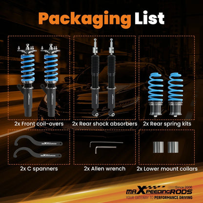 Coilovers 24-Way Adjustable Lowering Kit for VW Golf MK7 2015-2019