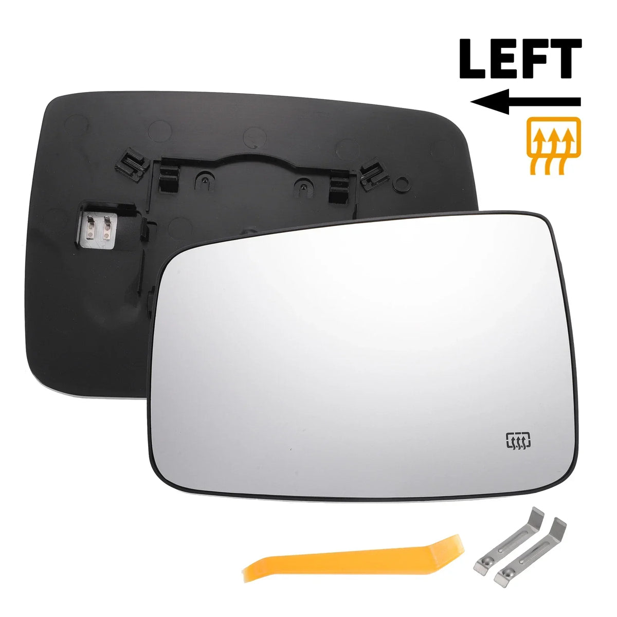 White Heated Mirror Glass for Left Side Dodge Ram 1500 2500 (2002-2023)