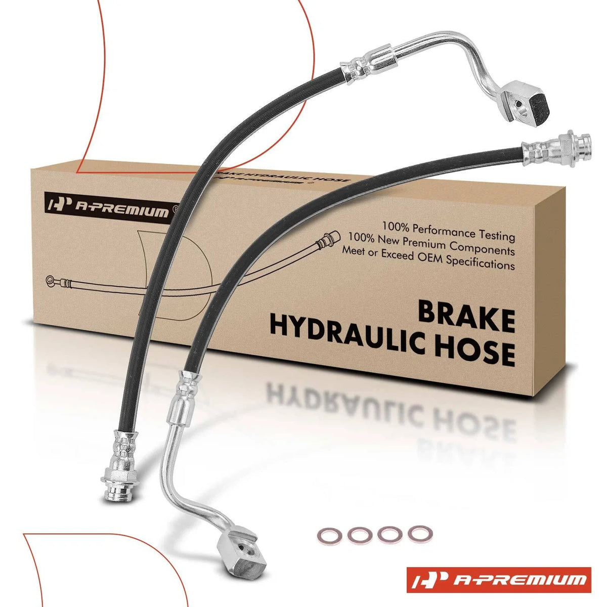 2X Front Brake Hydraulic Hose for Buick LaCrosse (2008–2009)