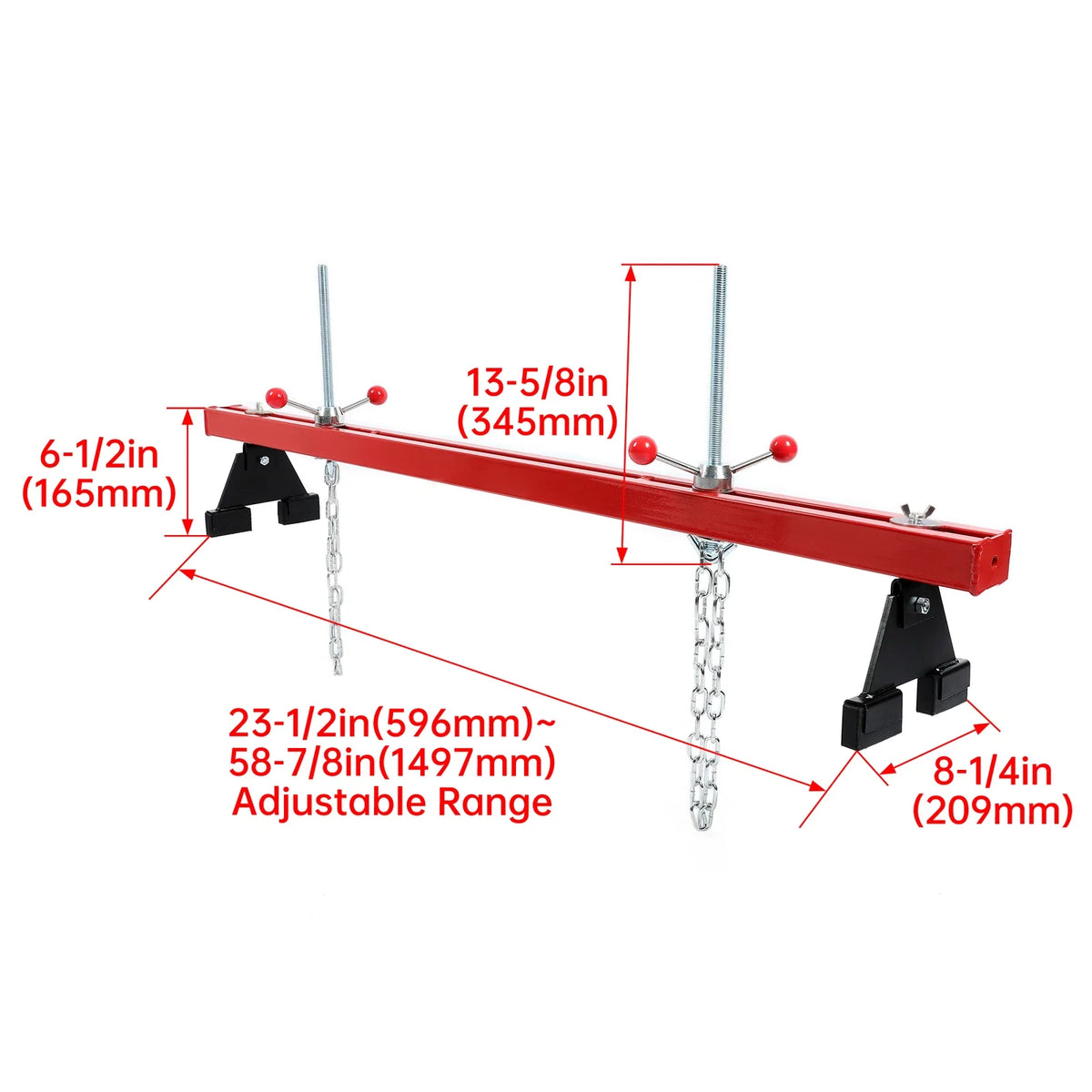 Engine Support Bar Load Leveler for Universal Use (1100 lbs Capacity)