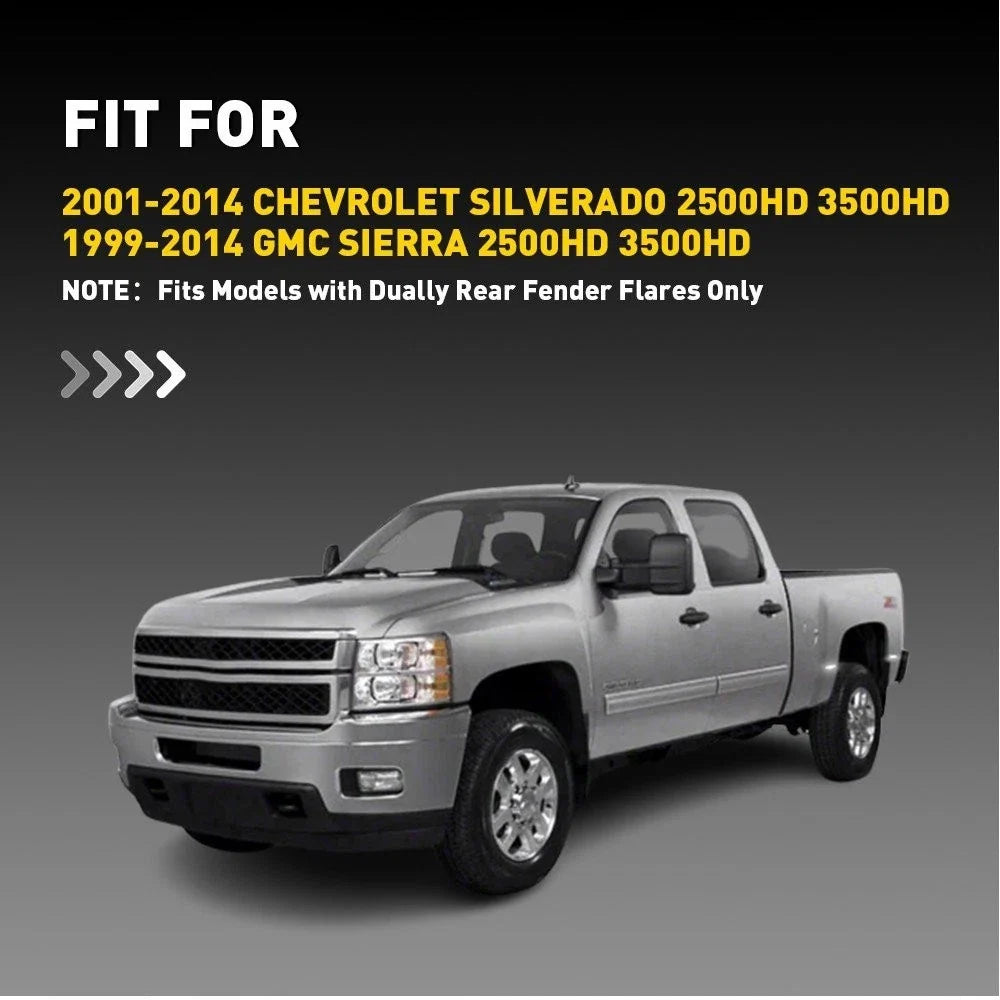 White Light LED Side Marker Lights for Chevy Silverado HD Dually (2001–2014)