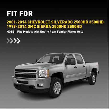White Light LED Side Marker Lights for Chevy Silverado HD Dually (2001–2014)