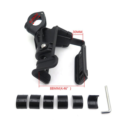 Adjustable Cup Holder for Motorcycle Bicycle Handlebar Mount (22-28mm)