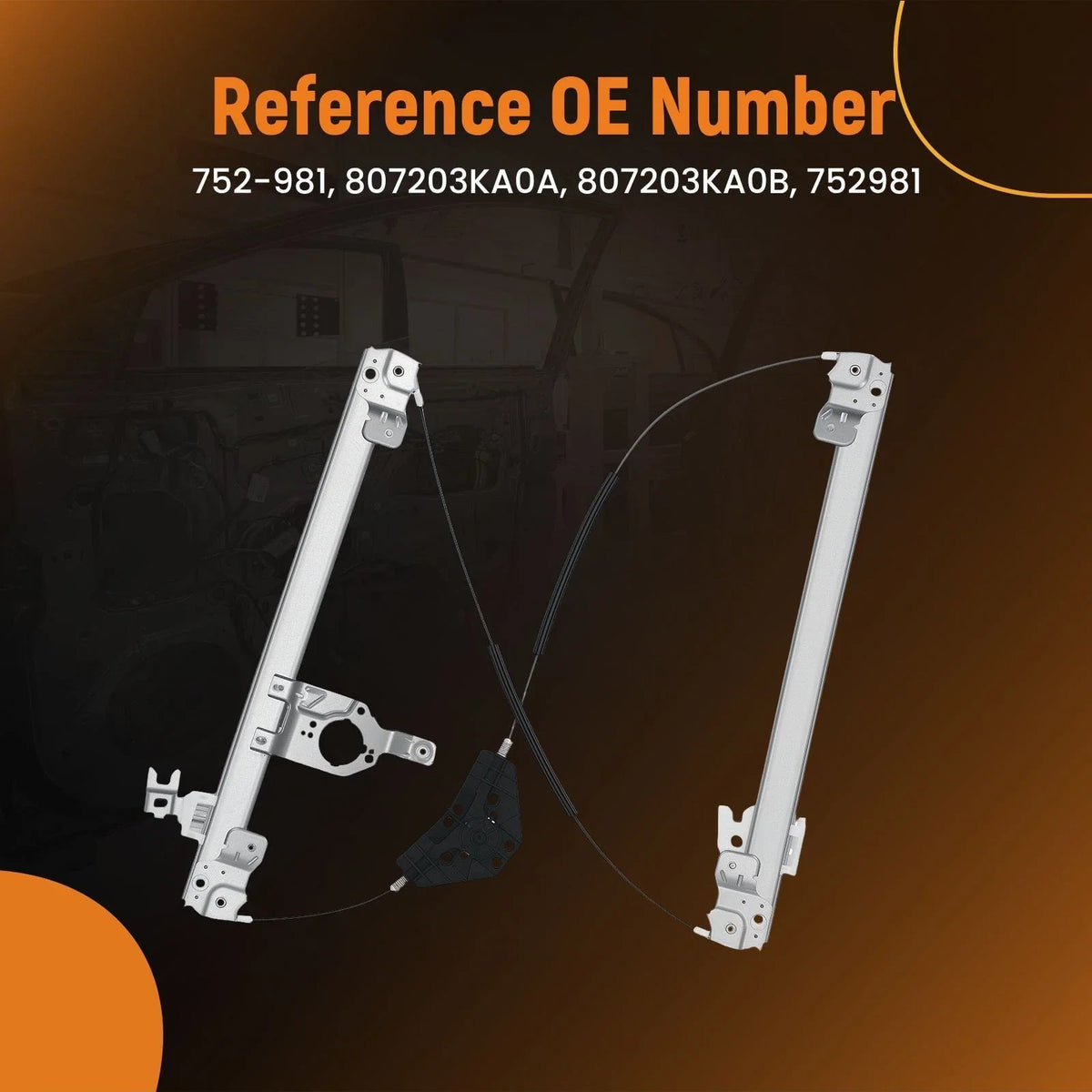 Power Window Regulator Assembly FR for Nissan Pathfinder (2013–2020) 807203KA0B