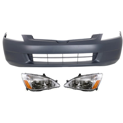 Front Bumper Kit with Left Right Headlights for Honda Accord (2003–2005)