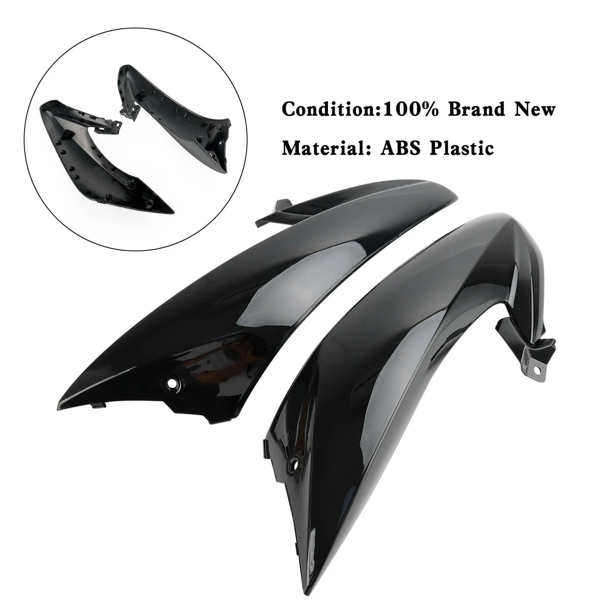 ABS Radiator Frame Fairing in Black for Suzuki GSX-S 1000 2015-2020