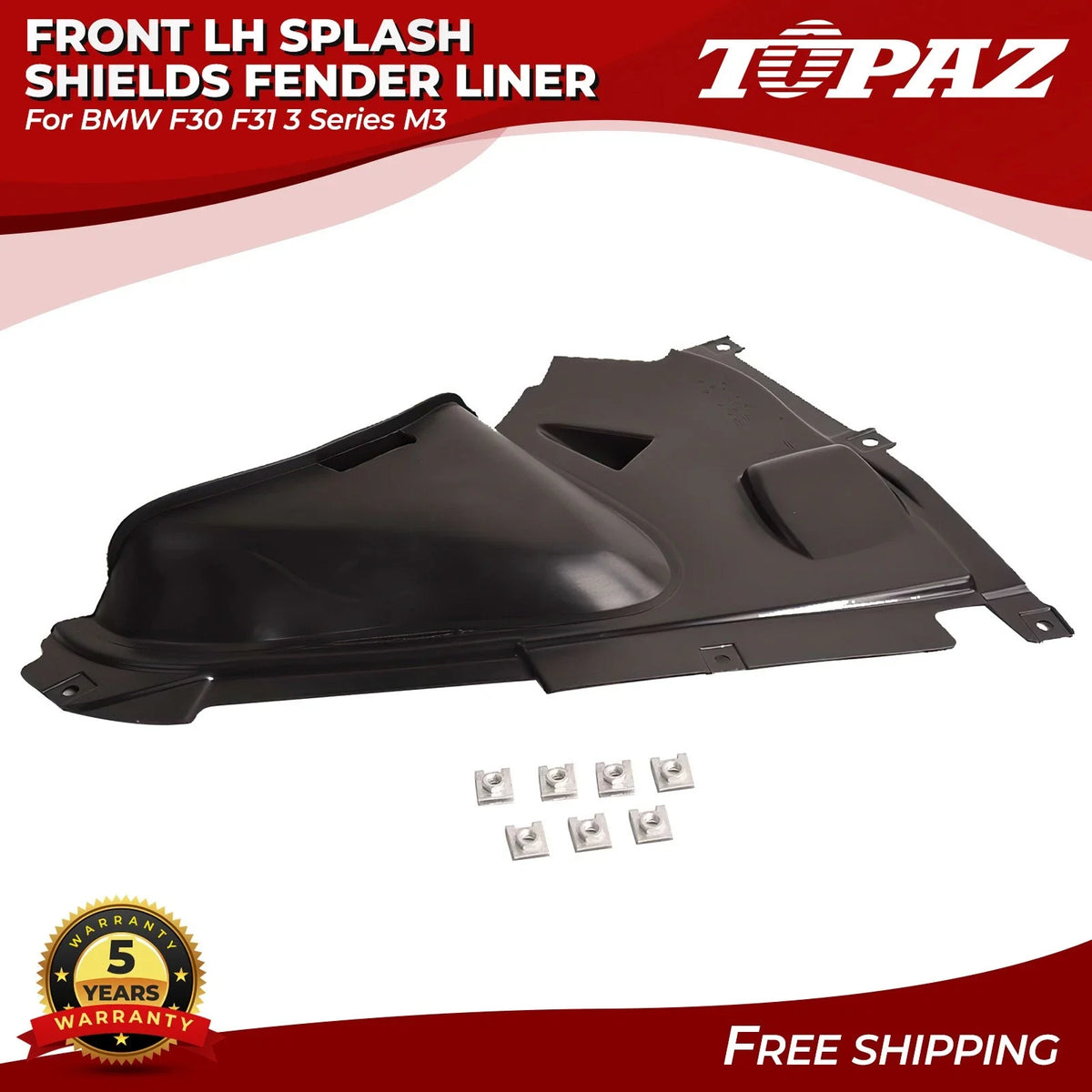 Front Left Splash Shield for BMW 3-Series (F30 F31) (2012–2019)