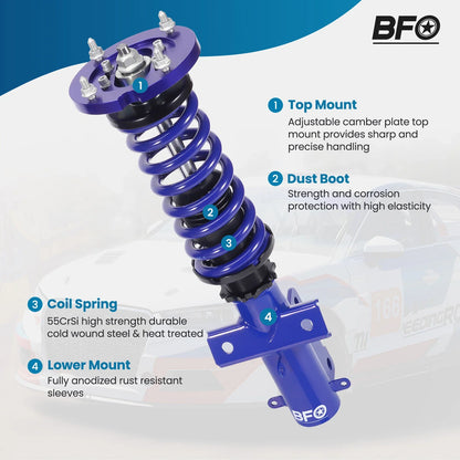 Adjustable Coilover Strut Absorber Kit for 2005–2014 Ford Mustang