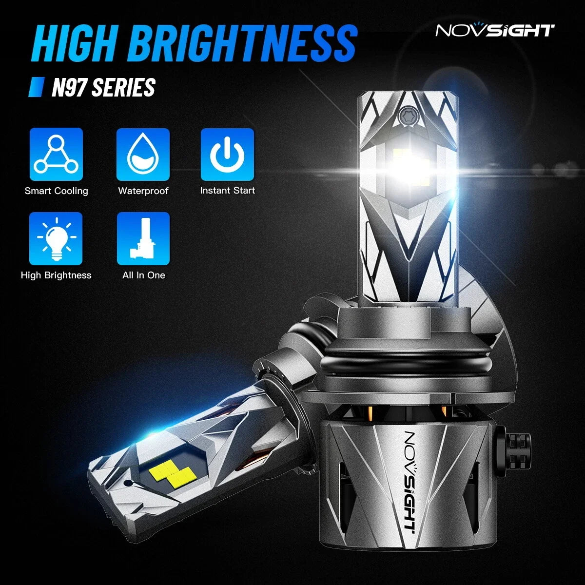 HB5 9007 LED Headlight Bulbs - Pair for Toyota Hilux N70