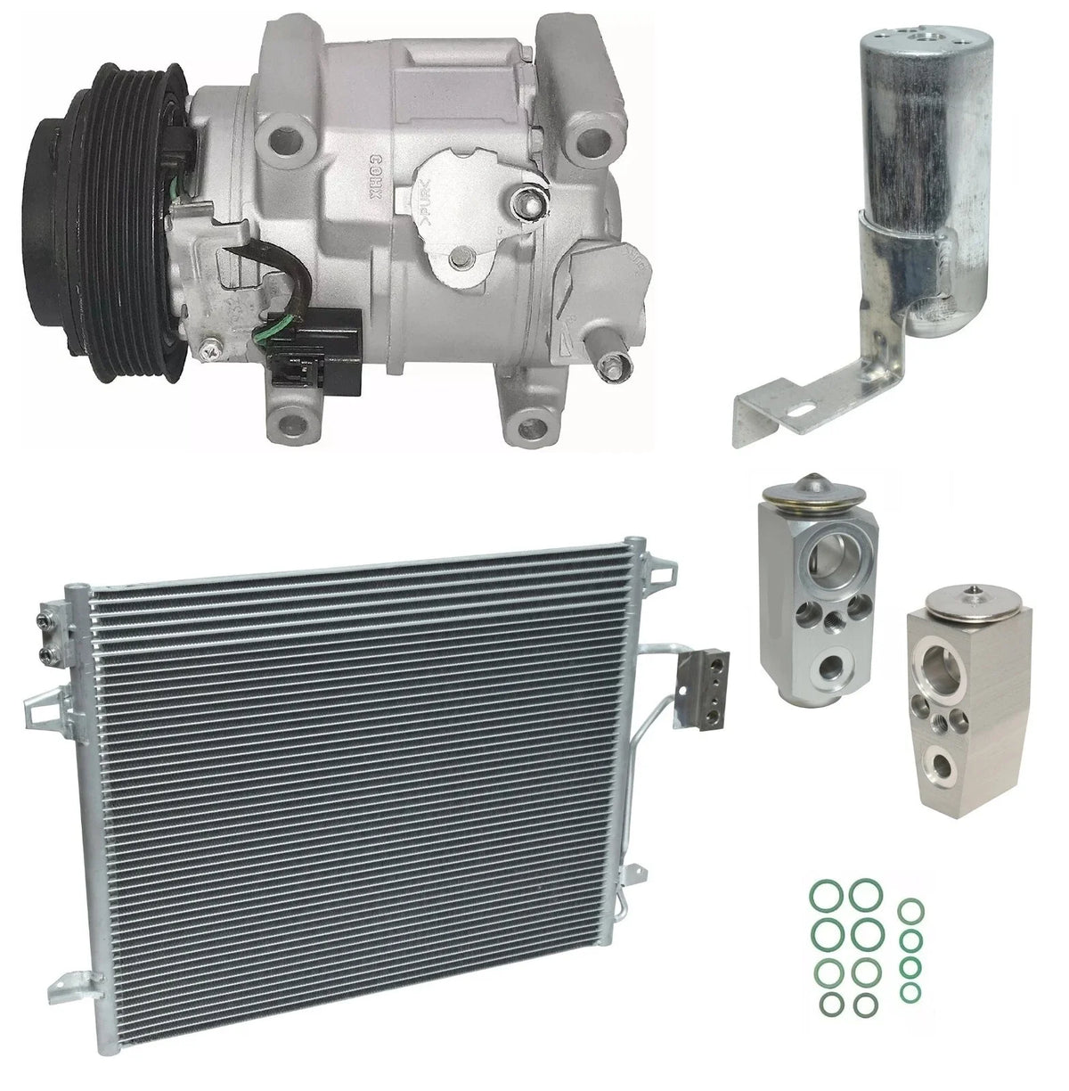 AC Compressor Kit with Condenser for Chrysler Town & Country 3.6L (2012)