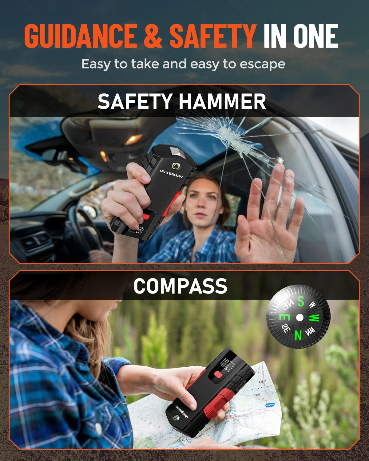 Jump Starter for Car Battery - 100000mAh, 4 Modes, Universal Fit