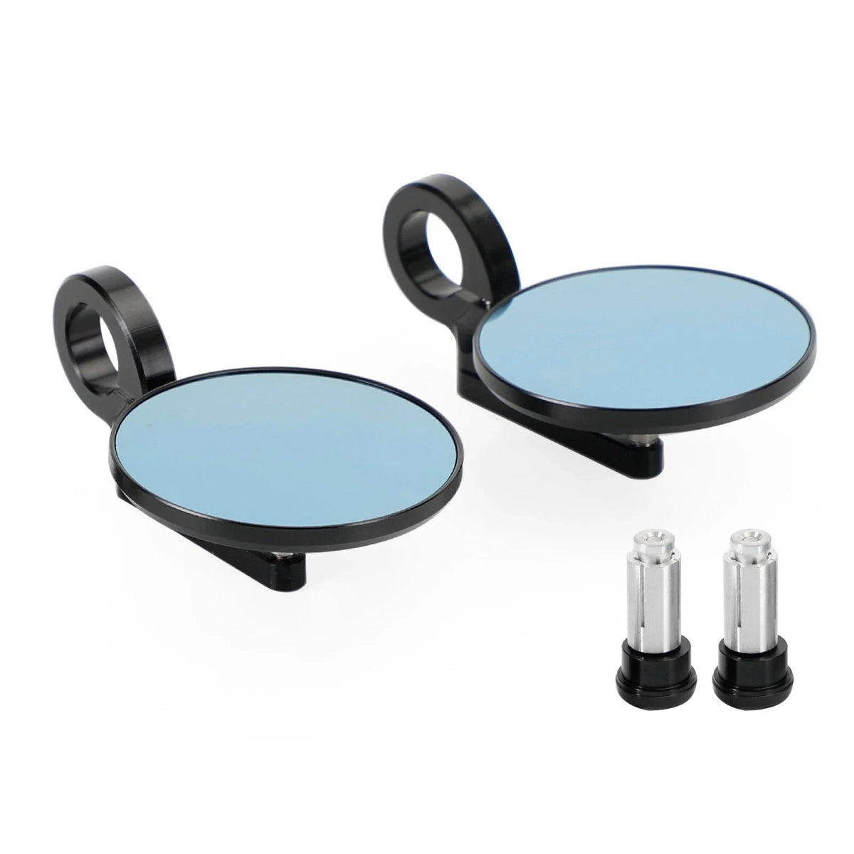 7/8"-1" Handlebar Round Bar End Mirrors - Pair for Universal Fit