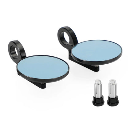 7/8"-1" Handlebar Round Bar End Mirrors - Pair for Universal Fit