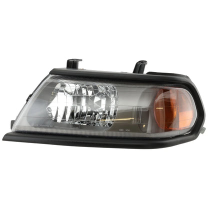 Headlight for Mitsubishi Montero Sport (2000–2004) Left Black Trim, Bulb Included