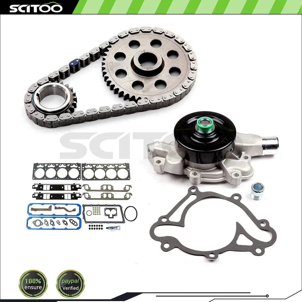 Water Pump & Head Gasket Set with Timing Chain Kit for Dodge B150 B250 B350