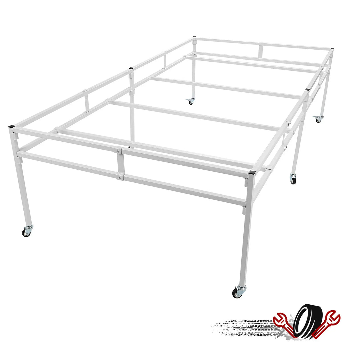 Set of 2 Rolling Flood Tables for Hydroponics (4.4'x8.4')