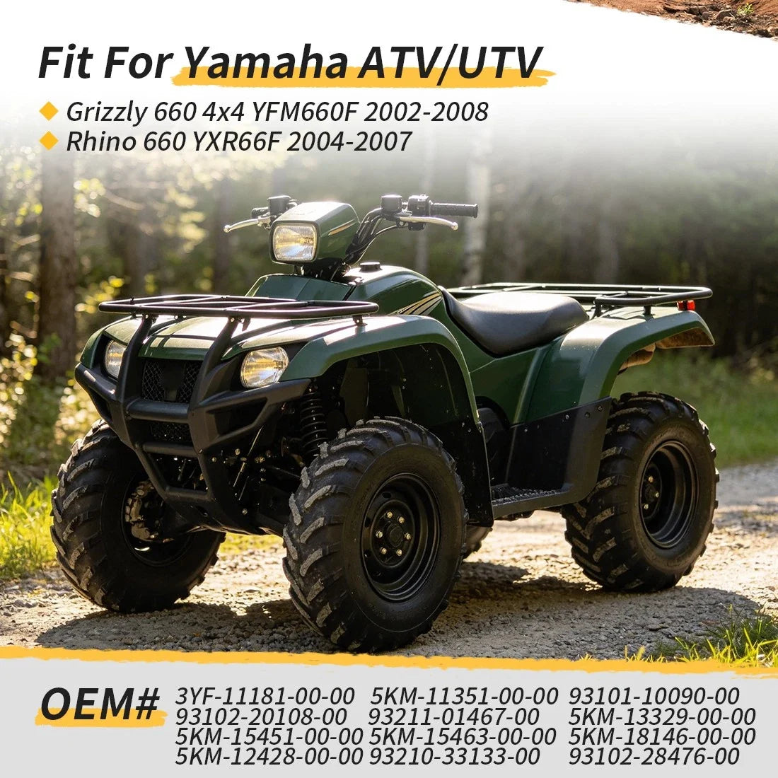 Complete Gasket and Oil Seals for Yamaha Grizzly 660, Rhino 660 (2002–2008)