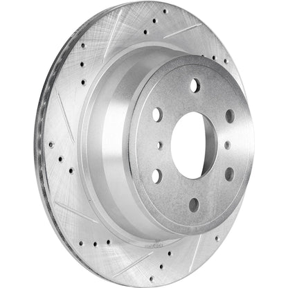 Disc Brake & Pad Kit for Chevy Silverado 1500 (2007–2013) Rear LH RH Cross-drilled
